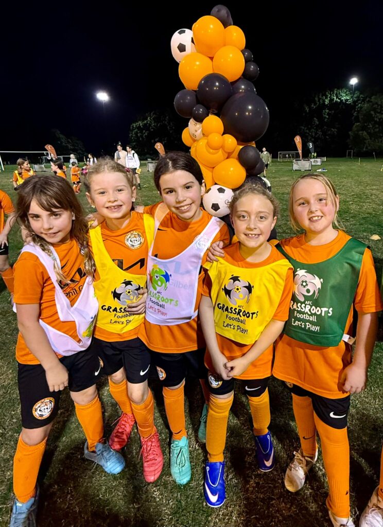BDFC girls enjoying the Grassroot Football Festival at Waterfront, Callan Park